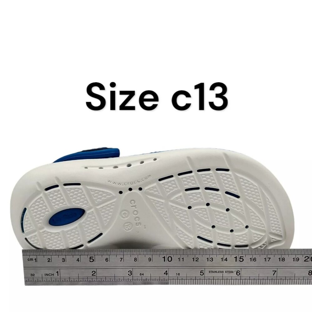 Crocs LiteRide Little Girls Slip-on Clogs Size 13 Navy Water Friendly & Comfy - Picture 13 of 16